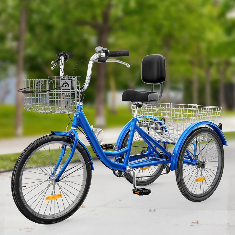 26 Adult Tricycle 3 Wheel Bikes 7 Speed Trike Bike