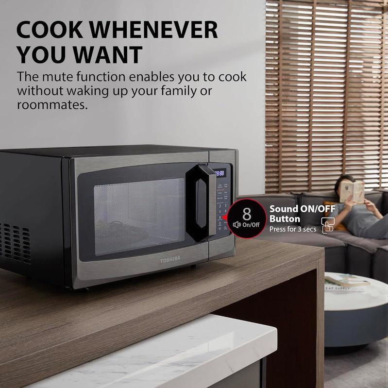 Toshiba 4-in-1 ML-EC42P, SS Countertop Microwave Oven, Smart Sensor, Convection, Air Fryer Combo, Mute Function