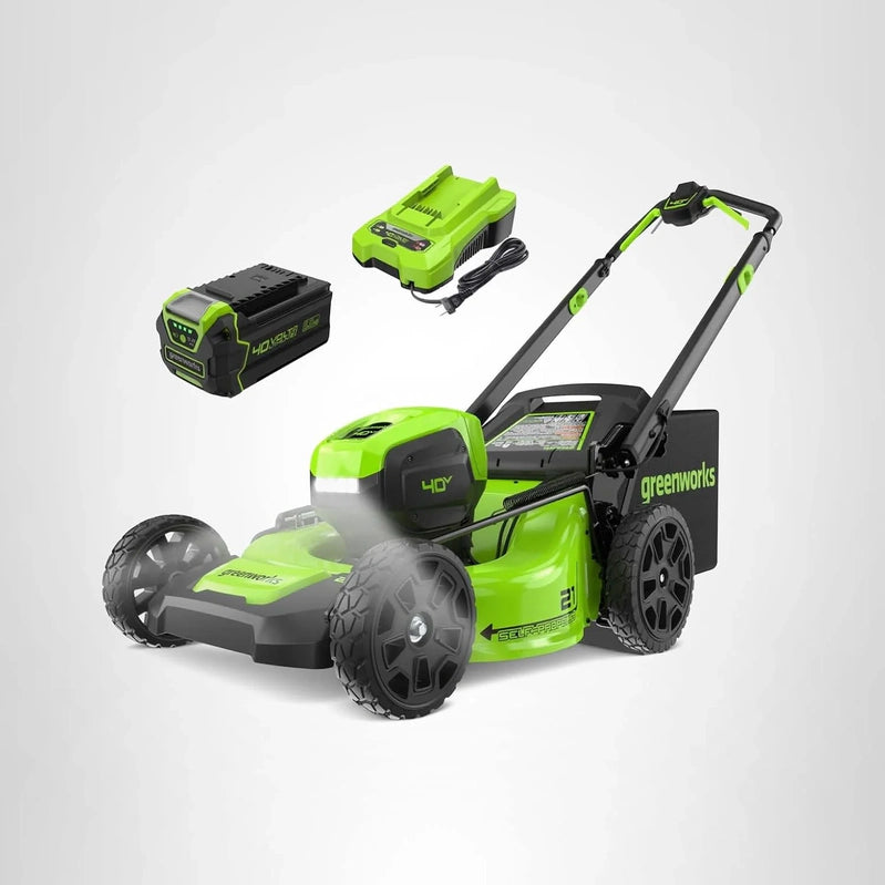 Greenworks 40V 16 In. Cordless Lawn Mower Ultra-Light Push Mower 4.0Ah Battery Charger