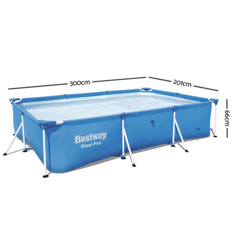 UV Resistant Steel Frame Swimming Pool 3300L, Bestway