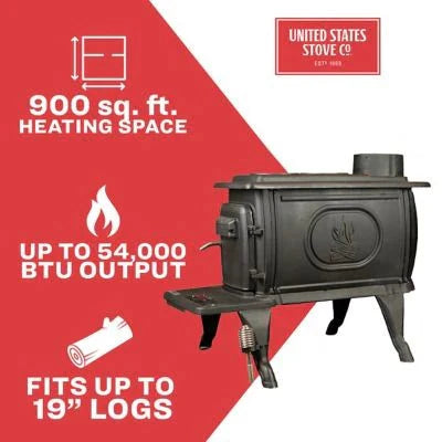 900 Square Feet EPA-exempt Cast Iron Stove
