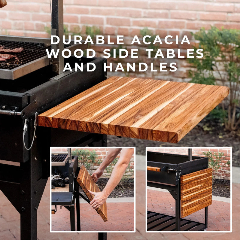 Backyard Discovery Argentine Santa Maria XL Wood Fire And Charcoal Steel Grill, Asado Clamp