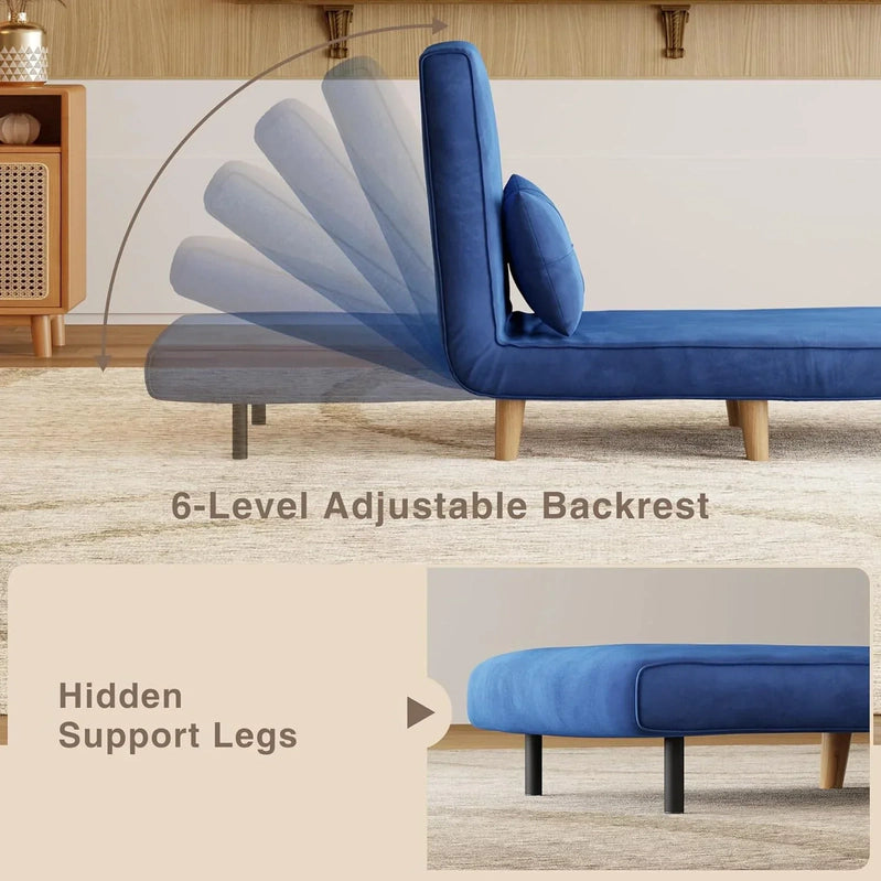 3-in-1 Sleeper Chair Bed Convertible Chair Bed Futon Sofa With Adjustable Backrest