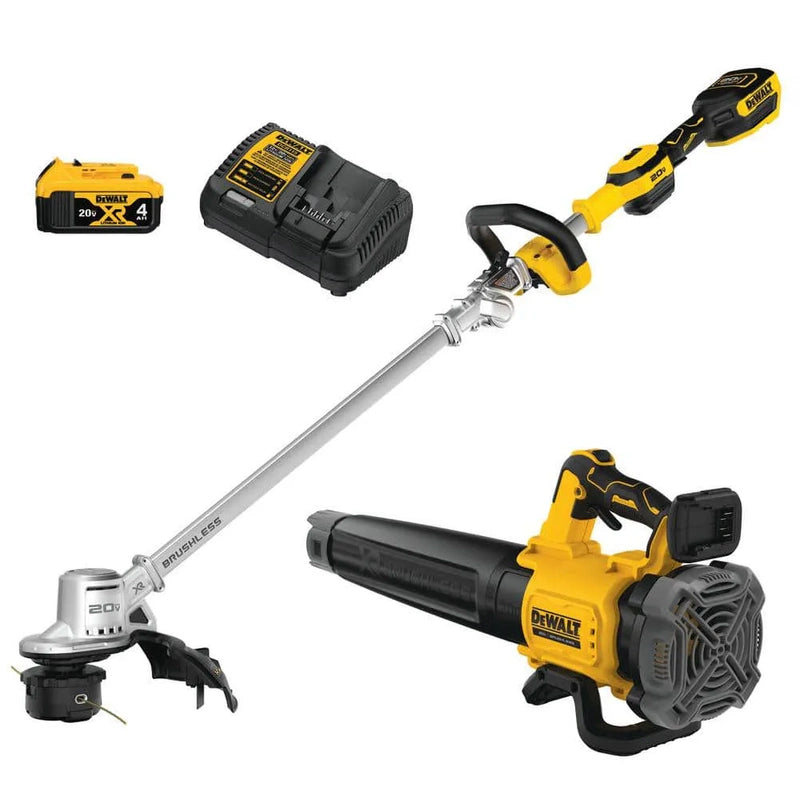 Dw 20V MAX Cordless Battery Powered String Trimmer And Leaf Blower Combo