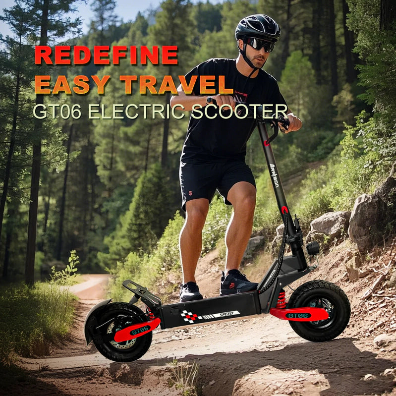 Off Road Electric Scooter For Adults, 1200W Motor Fast E Scooter, Up To 28MPH Top Speed And 20Miles Long Range, 11 In. Off-Road Tires
