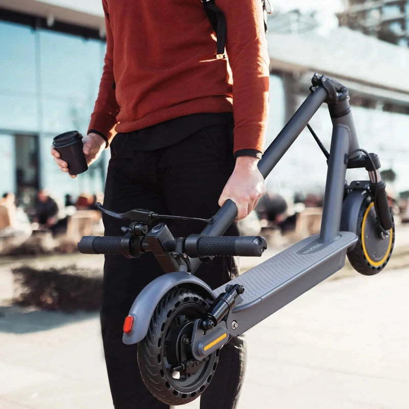 Electric Scooter, 350W/500W Powerful Motor, 8.5 In./10 In. Solid Rubber Tires, 19/22 Mph, 28/21/12 Mile Range, Dual Brakes