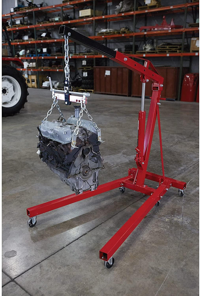 Strongway Hydraulic Engine Hoist With Load Leveler C 2-Ton Capacity, 1 In.-82 5/8 In. Lift Range