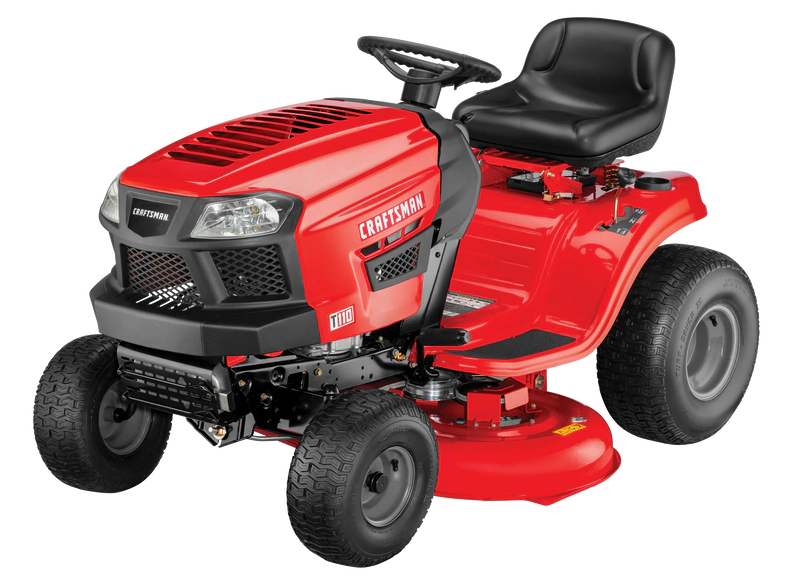 Craftsman T110 42-in Riding Lawn Mower, 17.5 HP Briggs And Stratton Engine, 7-Speed Transmission, Model 13AN77XS093