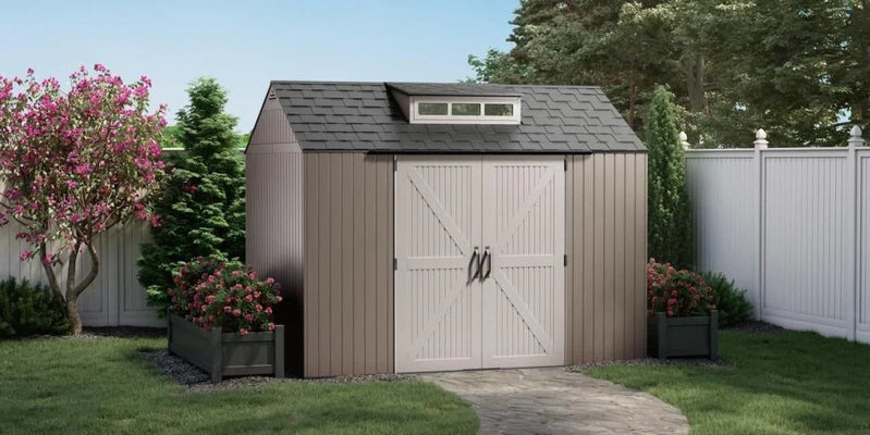 Rubbermaid Resin Outdoor Storage Shed With Floor
