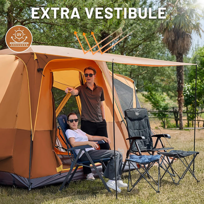 Timber Ridge 5-9 Person SUV Tent With Screen Porch And Awning For Family Camping, Weather Resistant And Portable Van Or Car Tent
