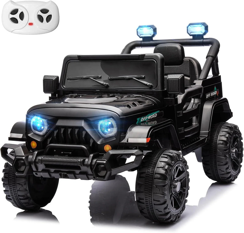 12V Kids Electric Ride On Truck Car Remote Control, Twin 35W Motors 3.5MPH Max Speed, Bluetooth USB Music Player
