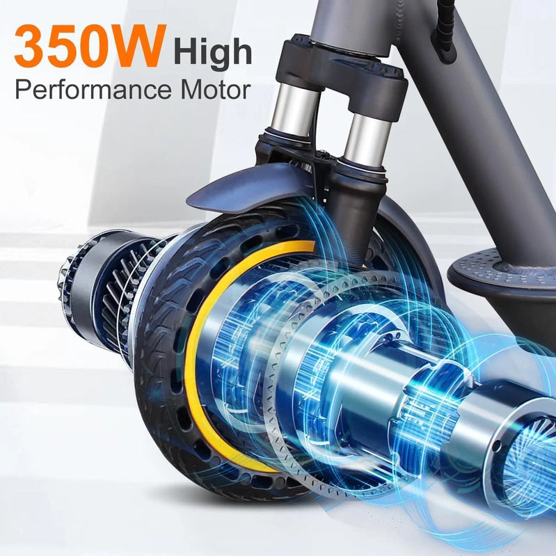 Electric Scooter, 350W/500W Powerful Motor, 8.5 In./10 In. Solid Tires, 19/22Mph, 28/21/12 Miles Range, Dual Braking