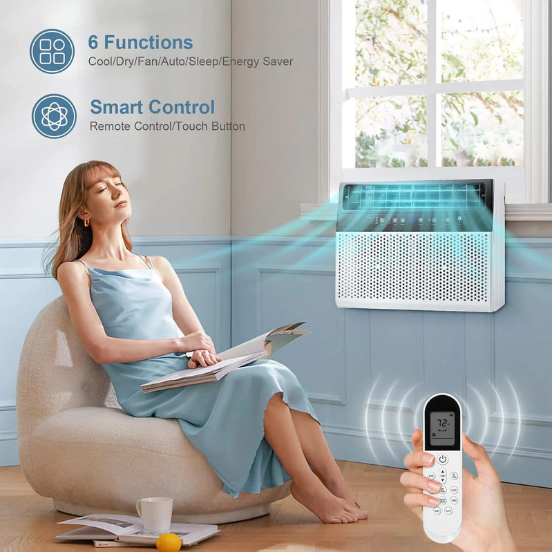 Antarctic Star 12,000 BTU U-Shaped Window Air Conditioner Unit Cools Up To 550 Sq. Ft. With 6 Modes 24H Timer, Ultra Quiet Window AC Units