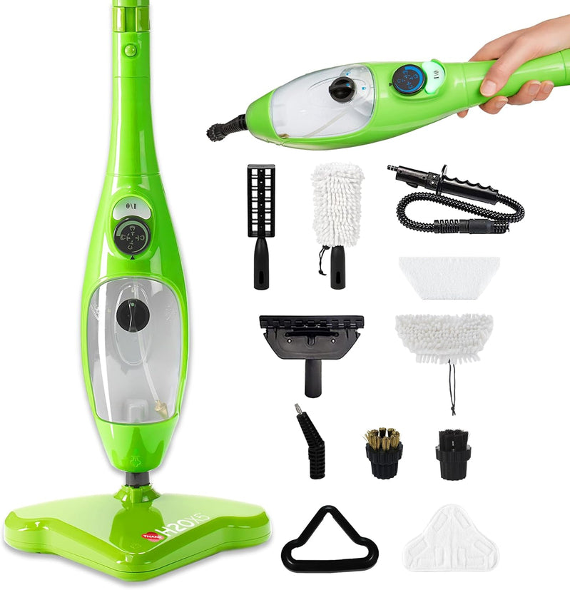 H2O Mop X5 Steam Mop And Handheld Steam Cleaner For Cleaning Hardwood And Kitchen Tile Floors Grout Cleaner Upholstery Cleaner And Carpets