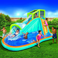 Banzai Inflatable Water Slide, Huge Kids Pool, 14 Ft. Long By 8 Ft. High With Built In Sprinkler Wave And Water Wall, Heavy Duty Summer Outdoor Fun