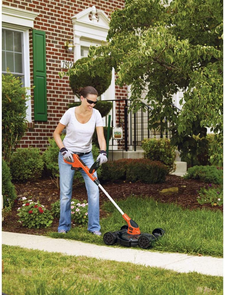 Black Plus Decker Combination String Trimmer, Lawn Mower, And Edger, Cordless 3-in-1