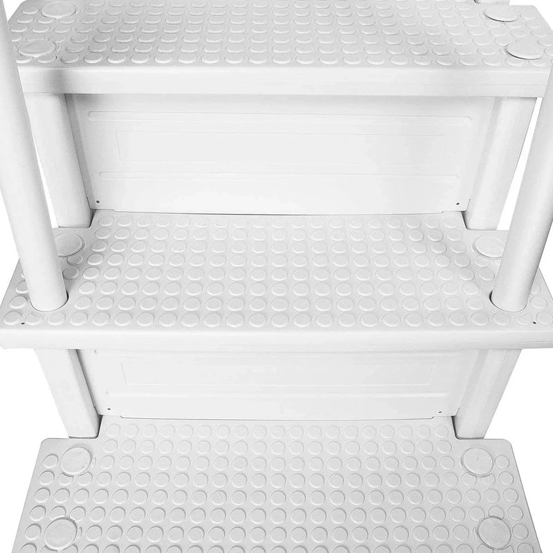 Select Anti-Slip in-Pool Steps, Gray, For Above Ground Swimming Pools, Can Mount To Decks 48 In. To 54 In. H, Safety Stairs Capacity Up To 300 Lbs