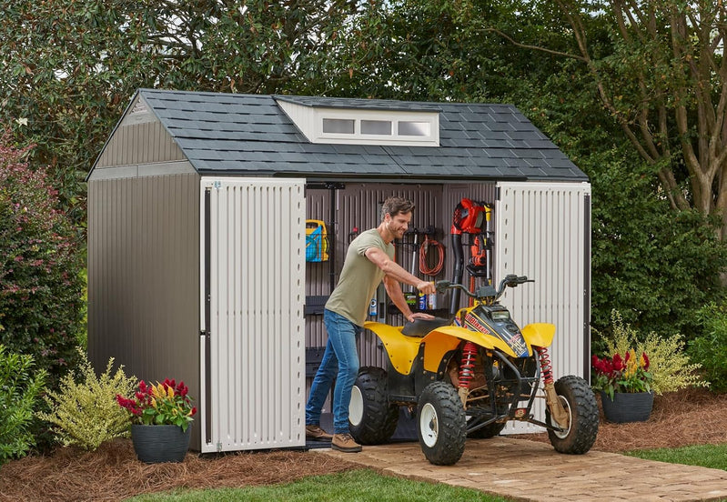 Rubbermaid Resin Outdoor Storage Shed With Floor