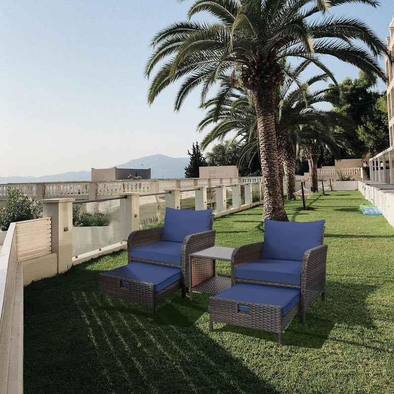 Leveleve Balcony Furniture 5 Piece Patio Conversation Set