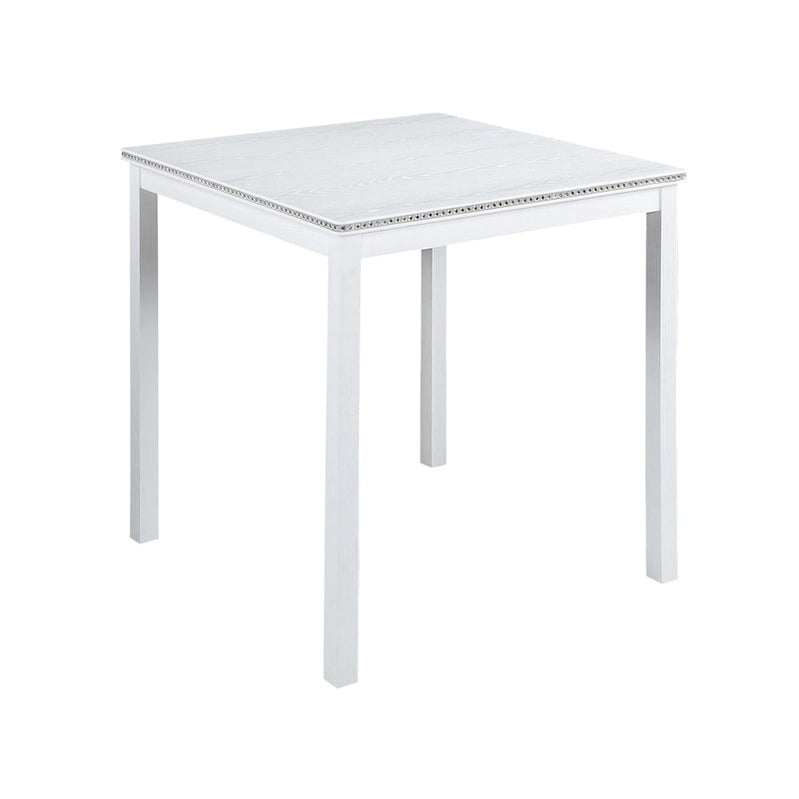 Modern 5-Piece Dining Set With Square Counter Height Table And 4 Upholstered Chairs