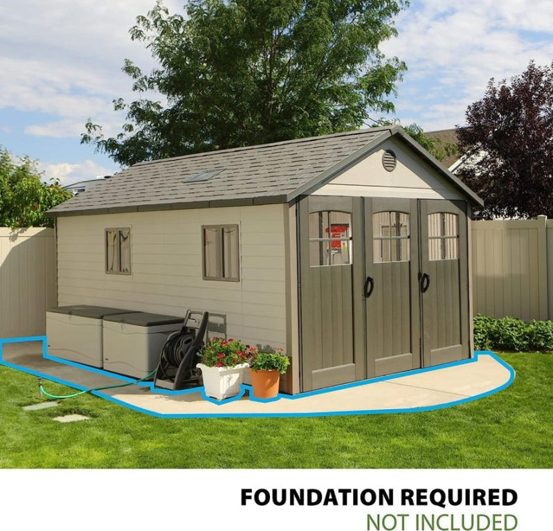 Lifespan 11 x 18.5 Ft. Outdoor Storage Shed, 11 x 18.5, Desert Sand