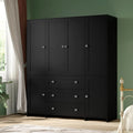 Vowner Armoire Wardrobe Closet With Drawers And Mirror, 71 In. Clothing Storage Cabinet