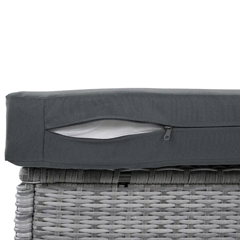 Outdoor Rattan Furniture Set With Adjustable Table, Recliners And 2 Ottomans