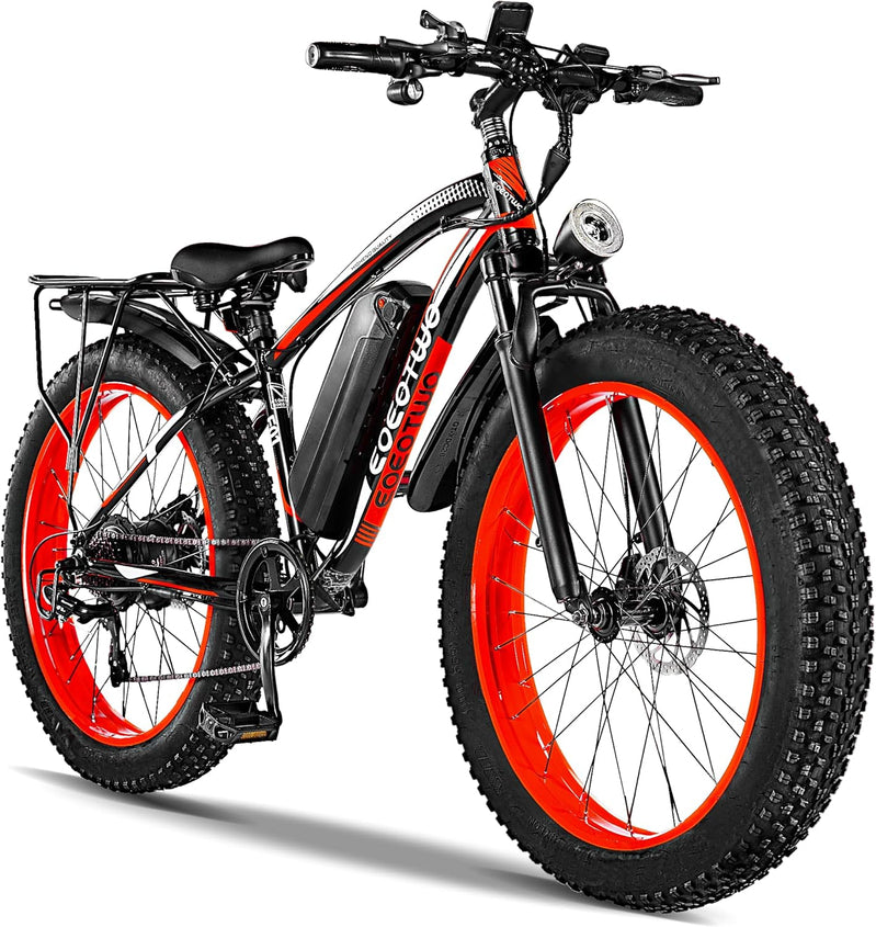 Electric Bike For Adults,1500W Peak Motor E Bikes, 26 In. Fat Tire Electric Mountain Bike