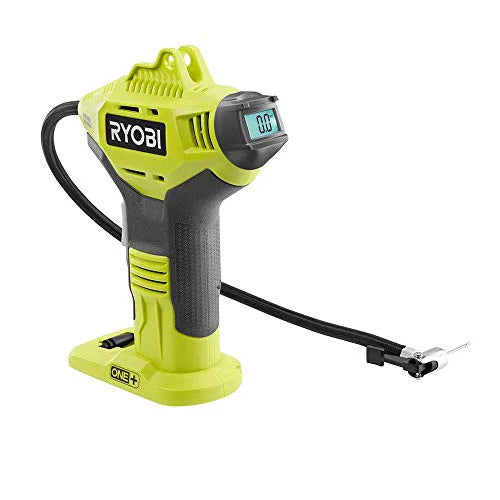 Ryobi One Plus P737D Cordless Inflator With Digital Gauge, 18V Lithium-Ion Battery, 150 PSI, Portable Pump