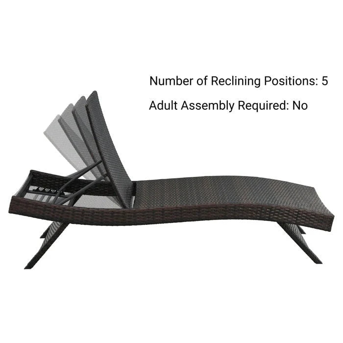 All Weather Wicker Chaise Lounge, Set Of 2