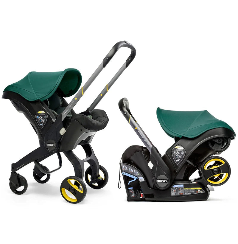 Stroller Combination Consisting Of Infant Car Seat And Latch Base, Model Year 2025 C Midnight Edition, From Car To Stroller In Seconds