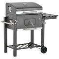 Outsunny Charcoal Bbq Grill, Outdoor Portable Cooker, Gray