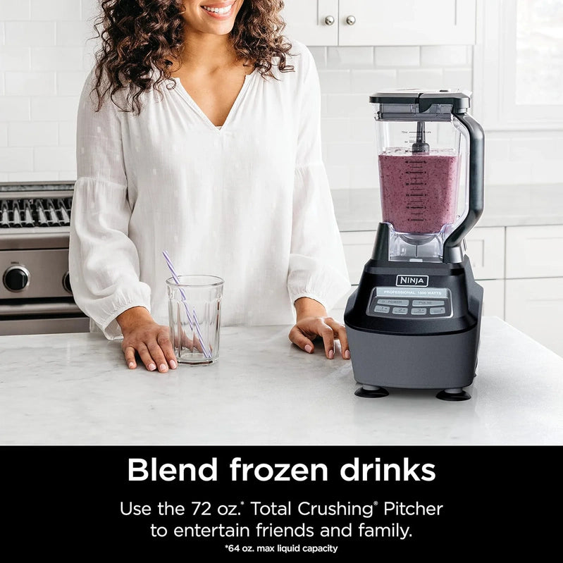 Ninja Mega Kitchen System, 1500-Watt, 72-Ounce Full-Size Blender And 8-Cup Food Processor With 2 16-Ounce To-Go Cups