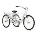 Schwinn Meridian Adult Tricycle Bike Mens And Womens Three Wheel Beach Cruiser 26-inch Wheels Low Step-Through Frame Wide Seat Rear Folding Basket Sin