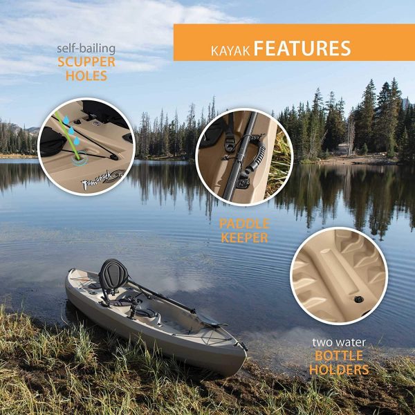 Lifetime 90806 Tamarack Angler 100 Fishing Kayak C 2 Pack, Paddles Included