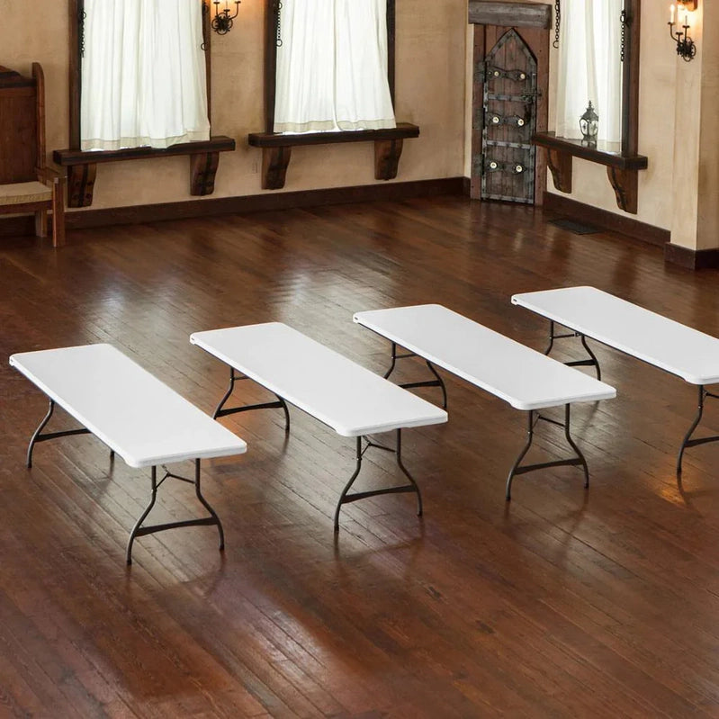 Lifetime 4-Pack Commercial Stackable Folding Table 8 Ft.- White, 80344