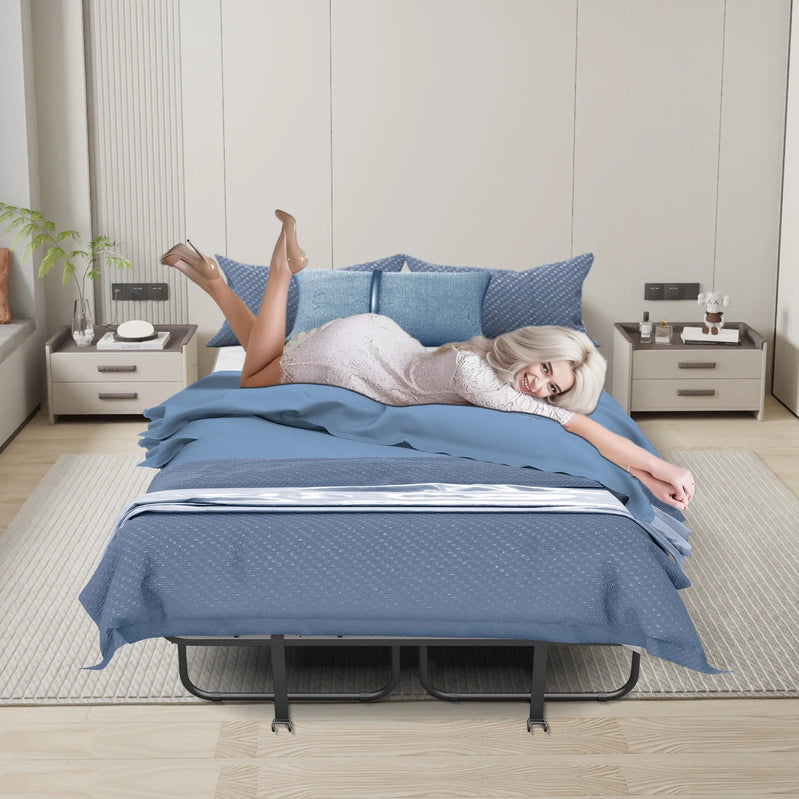 Folding Bed With Mattress 75 In. x 31 In. Cot Size Folded Bed