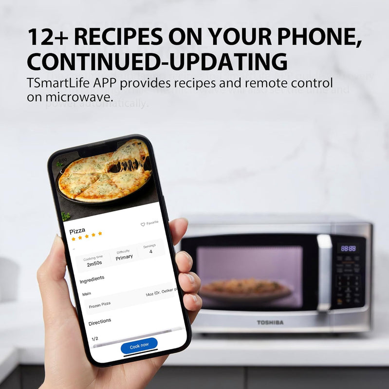 Toshiba 4-in-1 ML-EC42P, SS Countertop Microwave Oven, Smart Sensor, Convection, Air Fryer Combo, Mute Function
