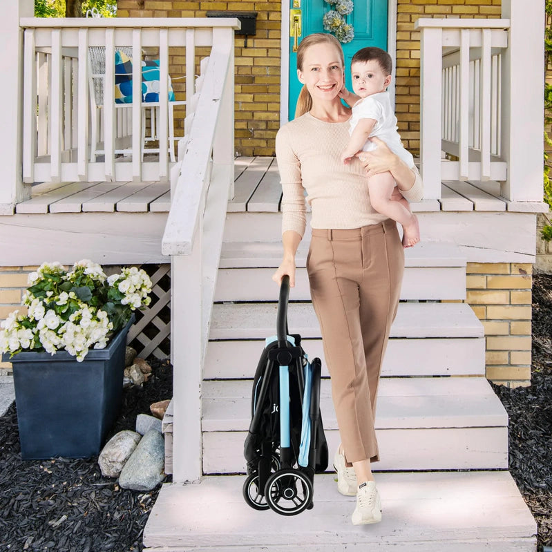 Compact Travel Stroller For Airplane Infant Toddler Stroller w/Adjustable Backrest And Canopy