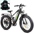 1000W 48V Electric Bike For Adults, 26-in Fat Tire Full-Suspension E-Bike, 17.5Ah Battery, 7-Speed, Up To 28MPH, UL Certified