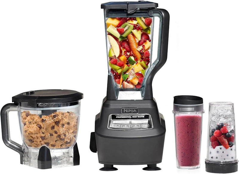 Ninja Mega Kitchen System, 1500 Watt Stand Mixer, 2.1 Liters And Food Processor, 8 Cups With 2 473 Ml Takeaway Cups