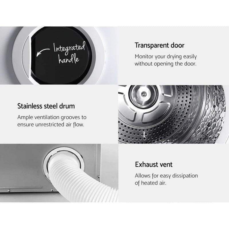 Devanti 7kg Vented Tumble Dryer, White