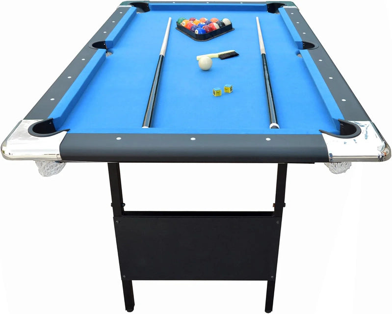 Hathaway Fairmont 6 Ft. Portable Pool Table, Adults Folding Billiards Tables For Game Room With Easy Foldable Storage