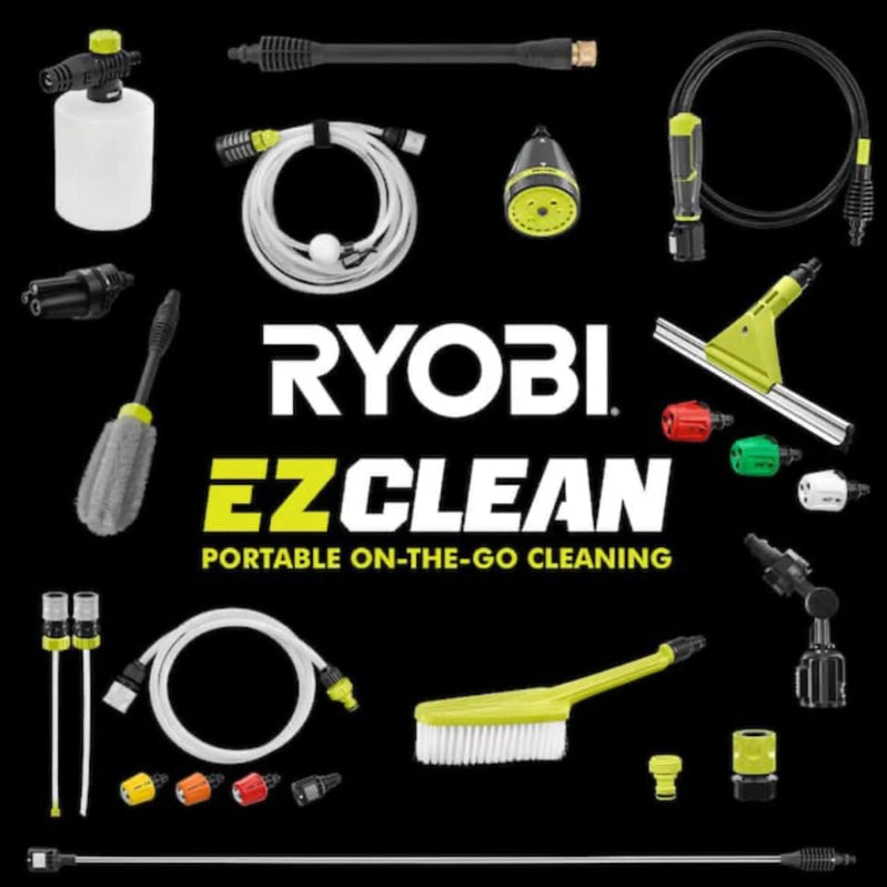 Ryobi One Plus HP 600 PSI At 0.7 Gpm 18V Cordless Electric Cold Water Power Cleaner, 20 Ft. Siphon Hose