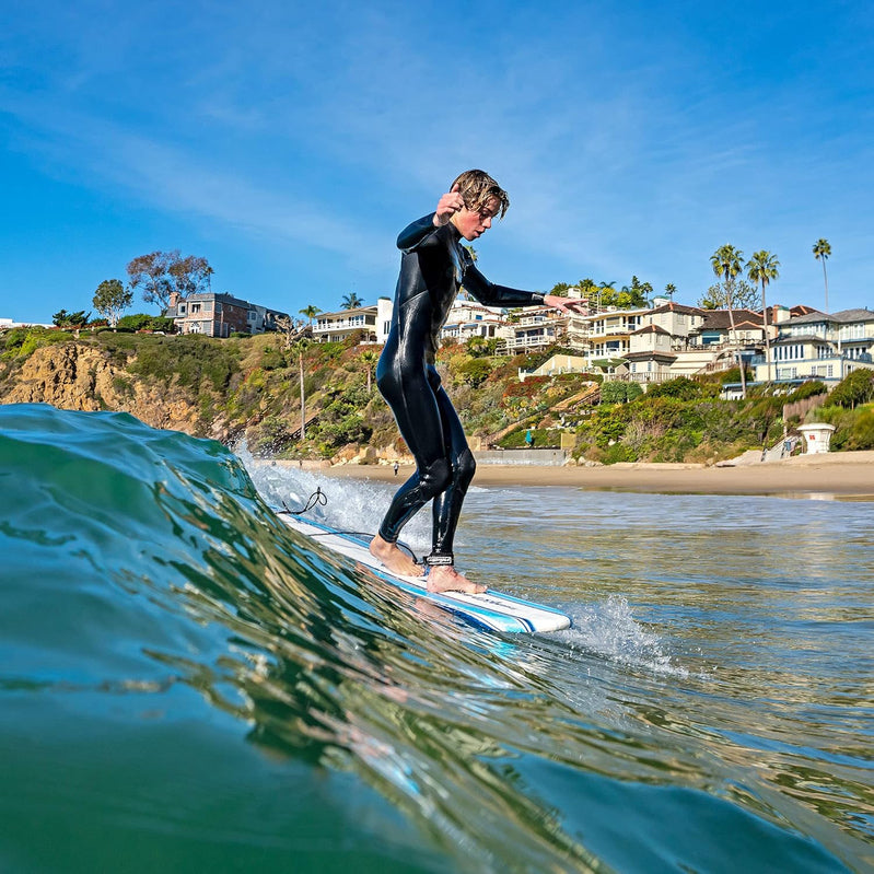Wavestorm 8 Ft. Classic Surfboard//Foam Wax Free Soft Top Longboard For Adults And Kids Of All Levels Of Surfing