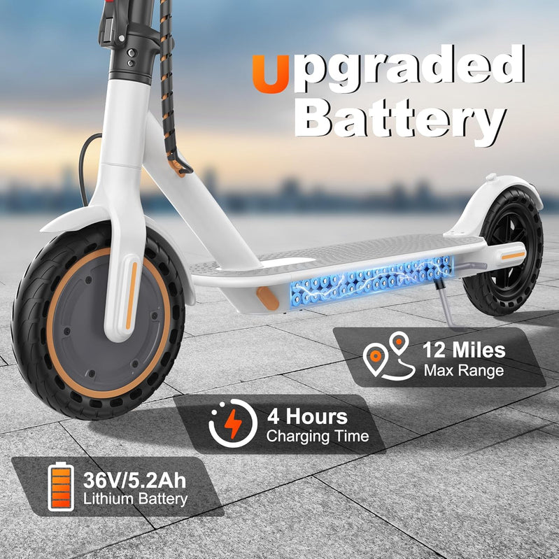 Electric Scooter 350W/500W Motor Top Speed 19/22 Mph Max 16/23/28Miles Ranges Foldable E Scooter