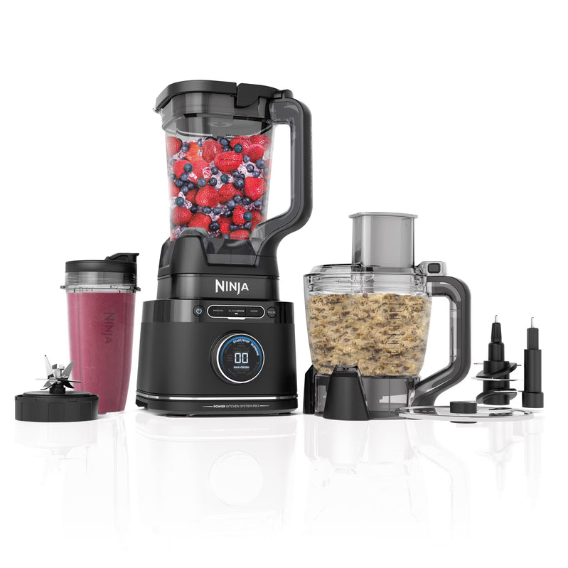 Ninja Detect Kitchen System Power Blender Plus Processor With Blend Sense Technology, Silver, TB400