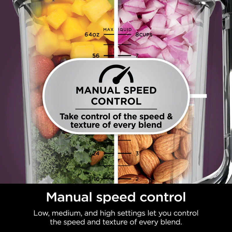 Ninja Detect Kitchen System Power Blender Plus Processor With Blend Sense Technology, Silver, TB400