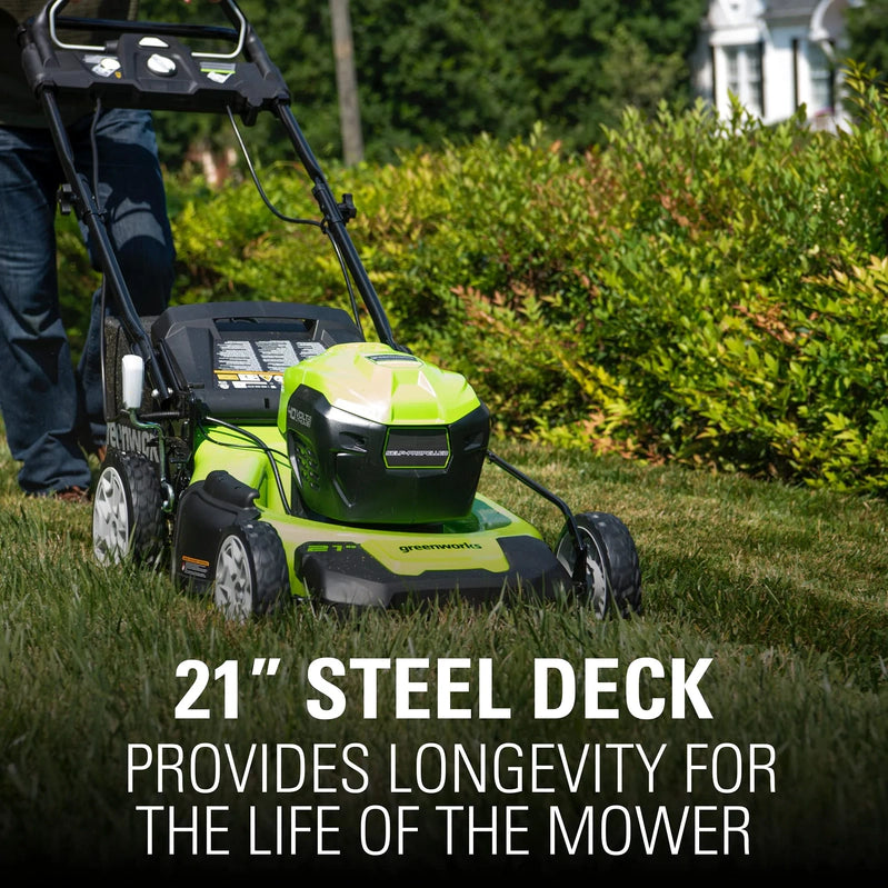 80V Battery-Powered Lawn Mower, 53 Cm, 21 In., Self-Propelled, Brushless, Greenworks