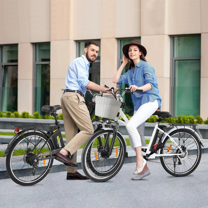 Pexmor Electric Bike For Adults, 350W, Peak 500W City Commuter Ebike 36V 12.5Ah Removable Battery
